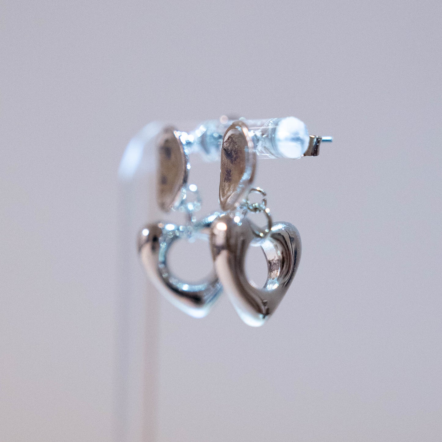 Heart locket earrings
