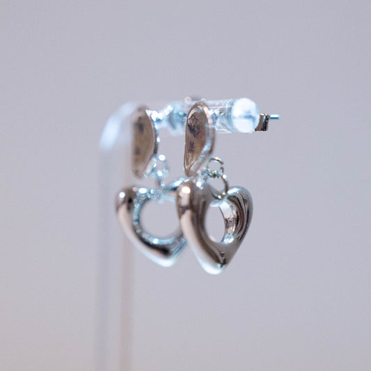 Heart locket earrings